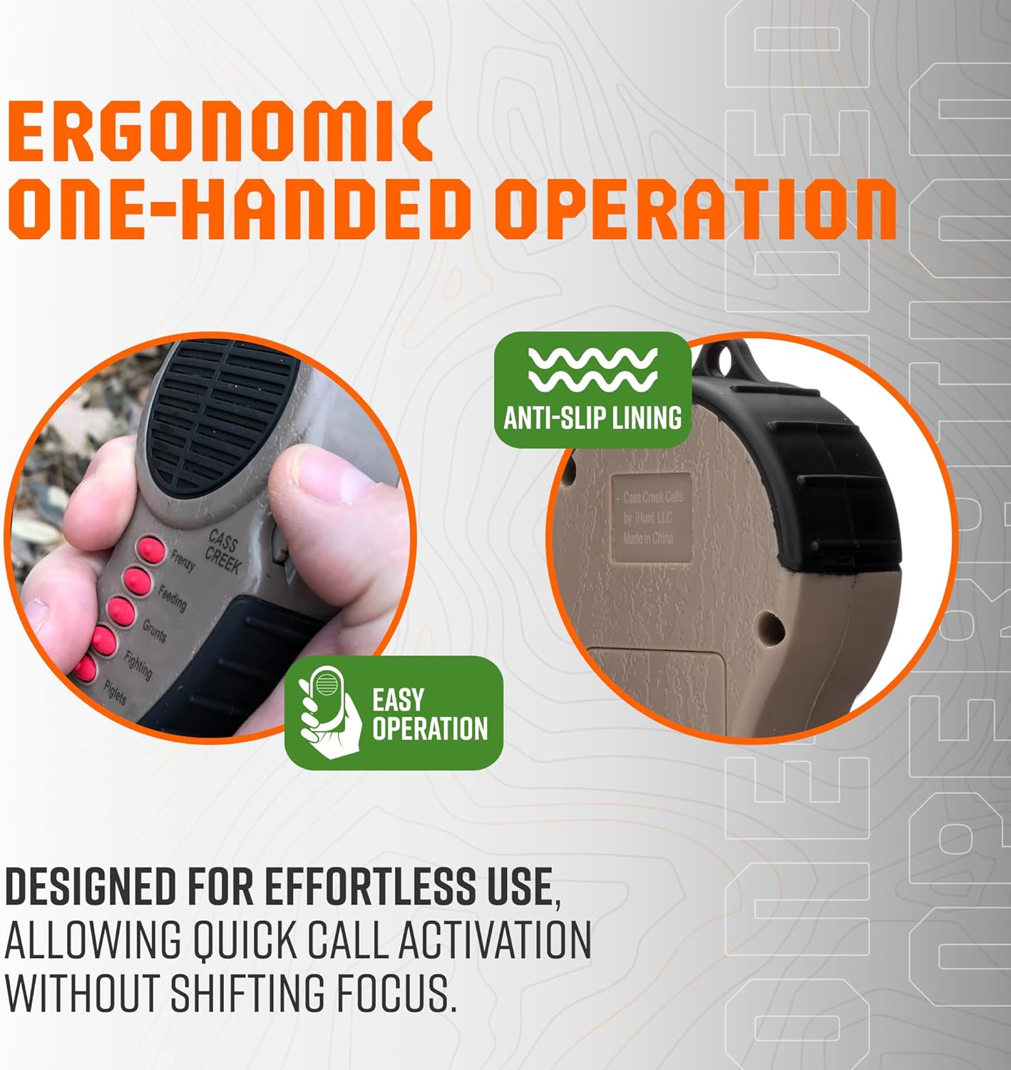 Cass Creek Ergo Call, Handheld Electronic Hunting Call, Compact Design, 5 Authentic Calls in 1, Expert Calls for Everyone