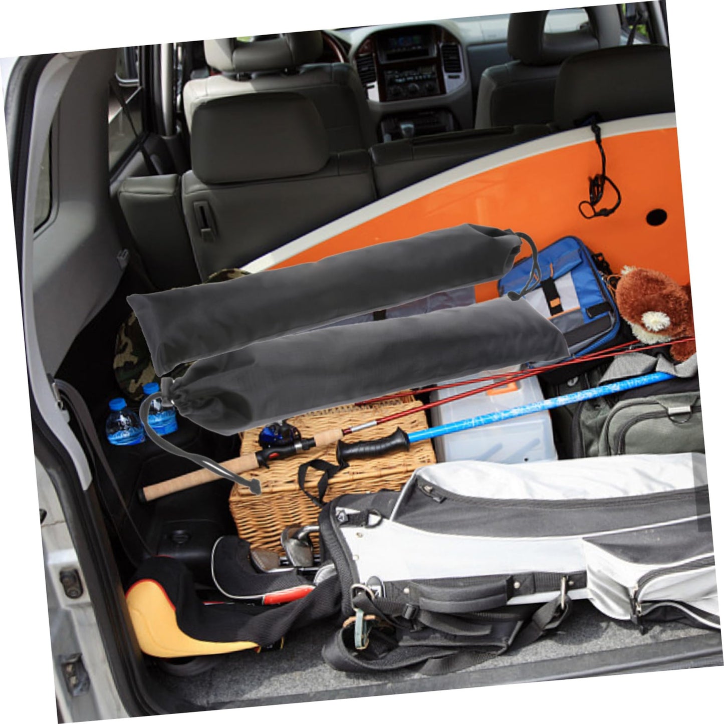 4Pcs Tent Pole Bag Walking Stick Bag Hiking Poles Bag Pole Carry Case Tarp Pole Bag Fishing Rod Bag Alpenstock Buckle Storage Bag