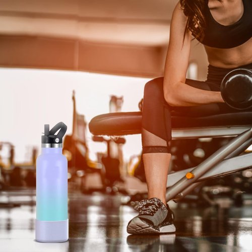 Linkidea 2 Pack Water Bottle Boot Compatible with Iron °Flask Wide/Narrow Mouth 12oz/14oz/16oz/18oz/20oz/22oz/24oz, Silicone Bottle Bottom Sleeve Cover Bumper Protector (Fog)