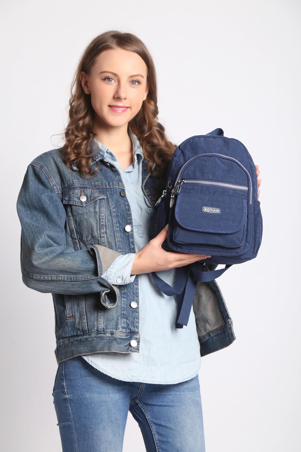 AOTIAN Mini Nylon Women Backpacks Casual Lightweight Small Daypack for Girls