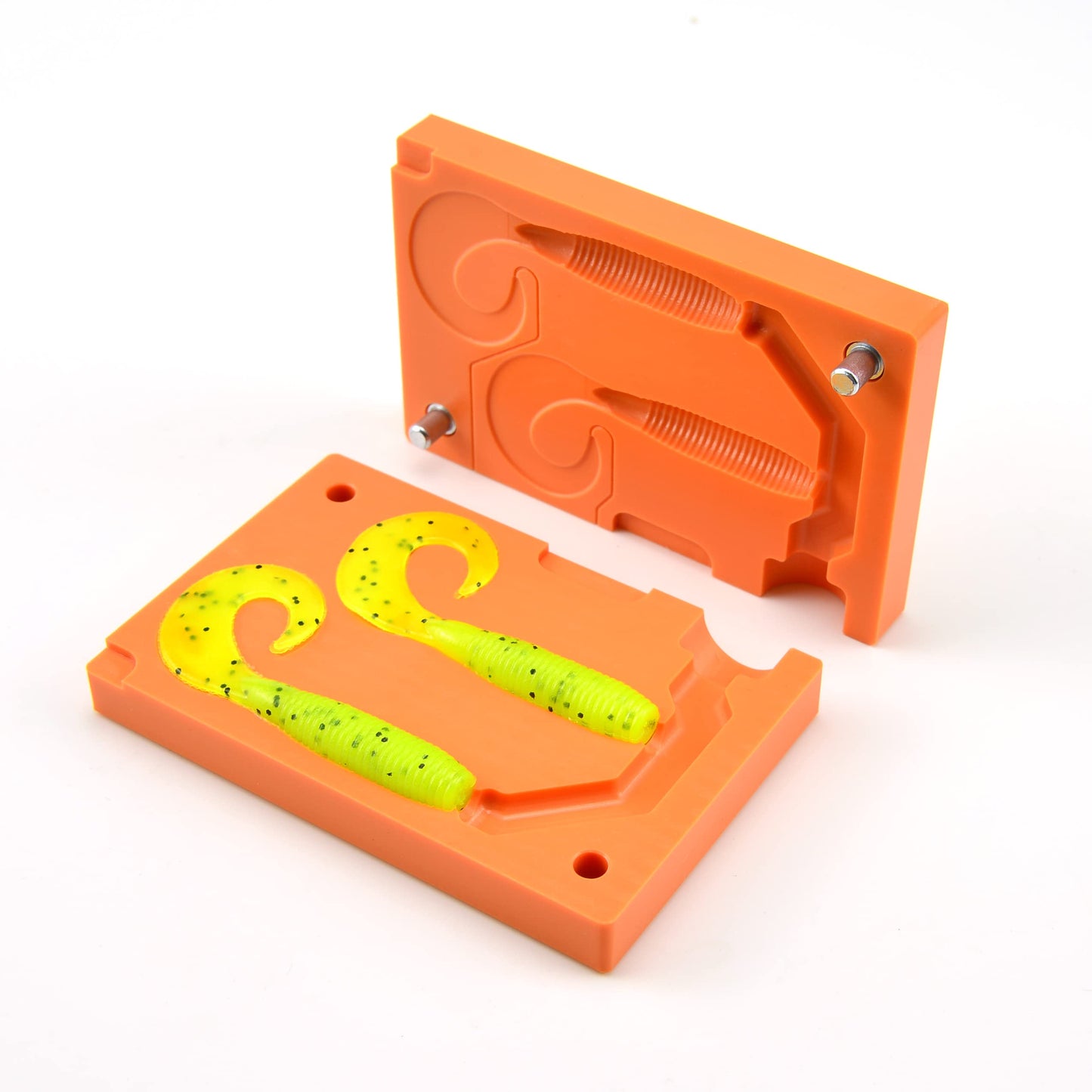 Soft Plastiс Mold Lure Making Injection Molds Fishing Lures Two Cavity Single Tail Grub 4''