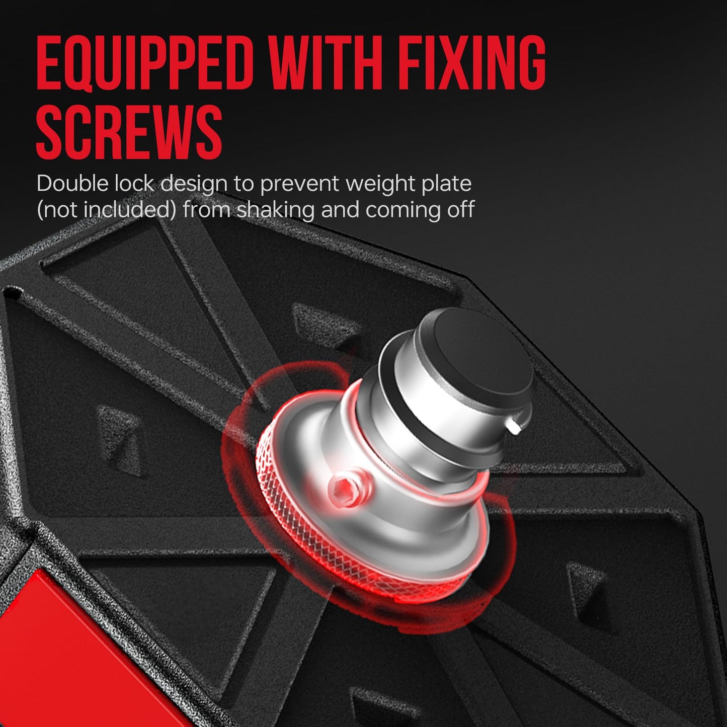 Adjustable Dumbbell Handle/Straight Barbell/Arm Blaster for 1" Cast Iron Weight Plates with Collars Loadable Dumbbells (Nut+Screw(4 Pcs))