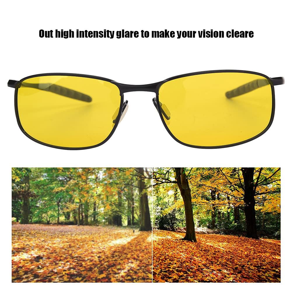 HD Polarized Sunglasses for Day Night Driving Outdoor Sports, Anti Glare Glasses with Case for Men Women