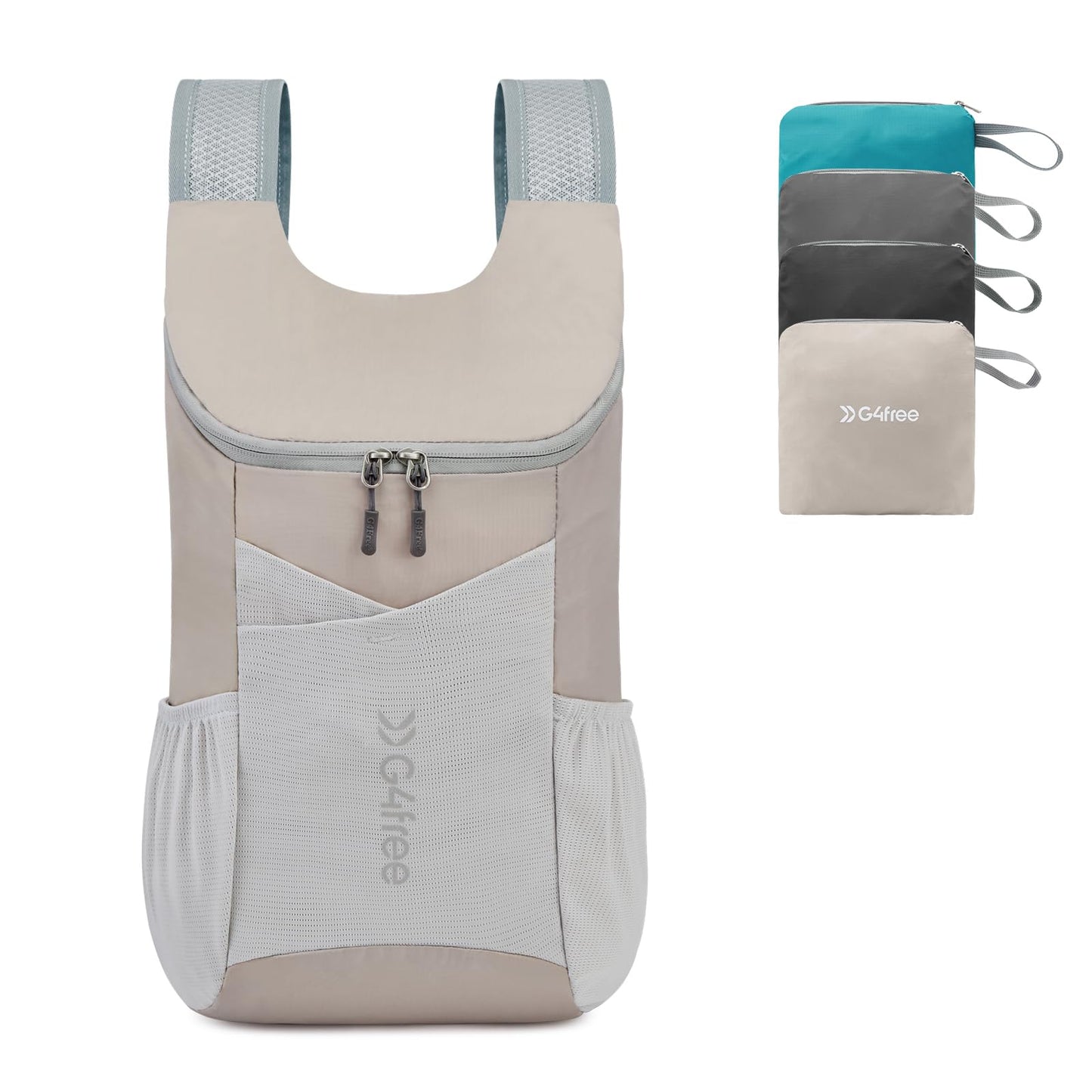 G4Free 11L Hiking Backpack Small Ultra light Packable Backpack Travel Bag for Women Men Casual Outdoor Camping Daypack (Grey)