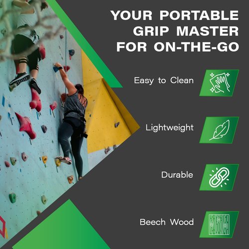BigWall Premium Rock Climbing Brush | Bristle Cleaning Tool for Bouldering & Indoor Climbing | Beechwood Handle for Durability | Perfectly Portable