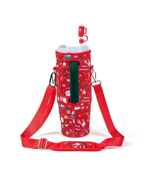 ZOYEPIN Christmas Carrier Bag for Stanley Cup with Strap, Blind Box Straw Cover & Extra Accessory