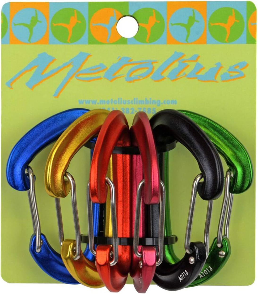 Metolius F.S. Mini II Jet Carabiner Set - 6-Pack for Climbing & Outdoor Adventures