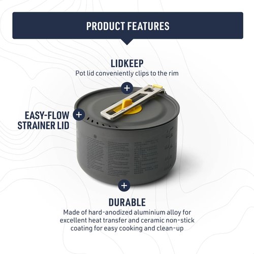 Sea to Summit Frontier Ultralight Camping Cooking Pot, 2 Liter