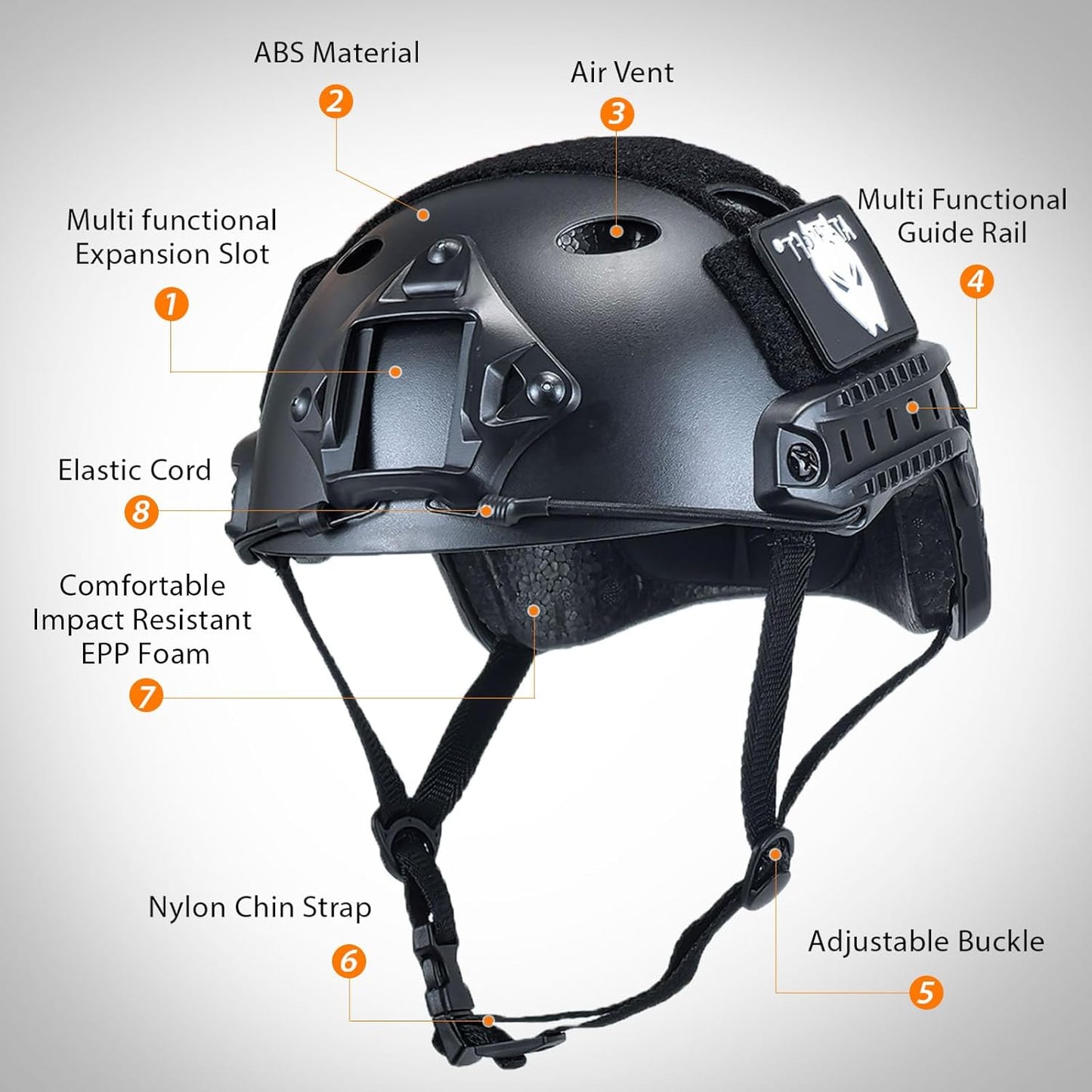 Paintball Tactical Fast Helmet - ATAIRSOFT PJ Type Airsoft Gear for Enhanced Protection