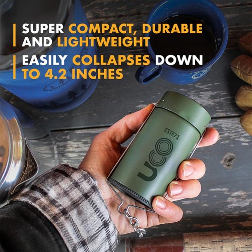 UCO Original Candle Lantern Value Pack with 3 Candles and Storage Bag, Original Size, Powder Coated, Forest