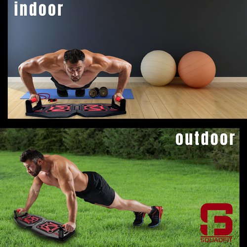 SquadFit Push Up Board & Fitness Kit - Home Gym Set
