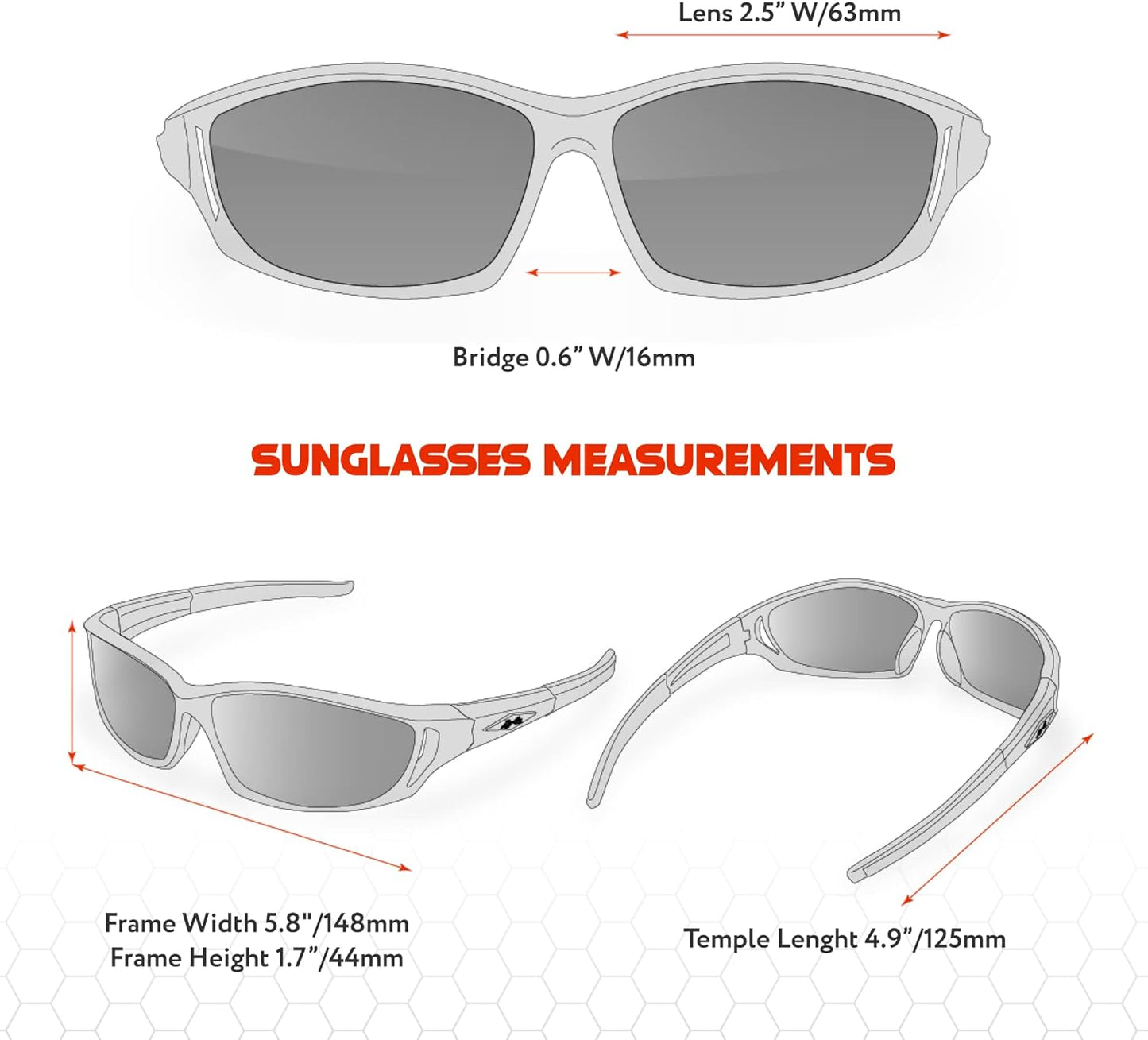 Polarized Sports Sunglasses for Men - UV400 Protection for Baseball, Running, Cycling & Golf