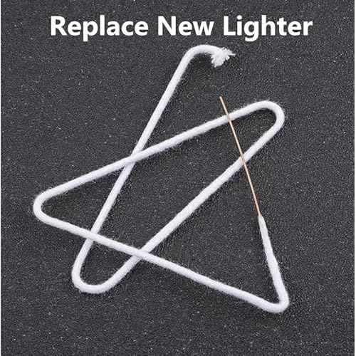 Kerosene Lighter Consumables Replacement Cotton Core with Metal Needle Accessories Suitable for Most Brands of Kerosene Lighter