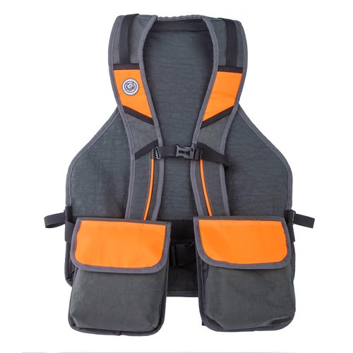 TKLoop Upland Hunting Vest - Adjustable Strap, Lightweight, with Game Pouch and Pockets for Pheasant & Bird Hunting - Grey
