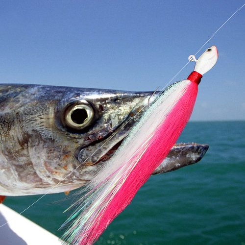 Ghanneey 5pcs Bucktail Jigs Hair Swimbait Heads Saltwater for Fishing Lures Fluke Bait Fish for Striper Bass Walleye Flounder Fluke Striper Fishing Lure