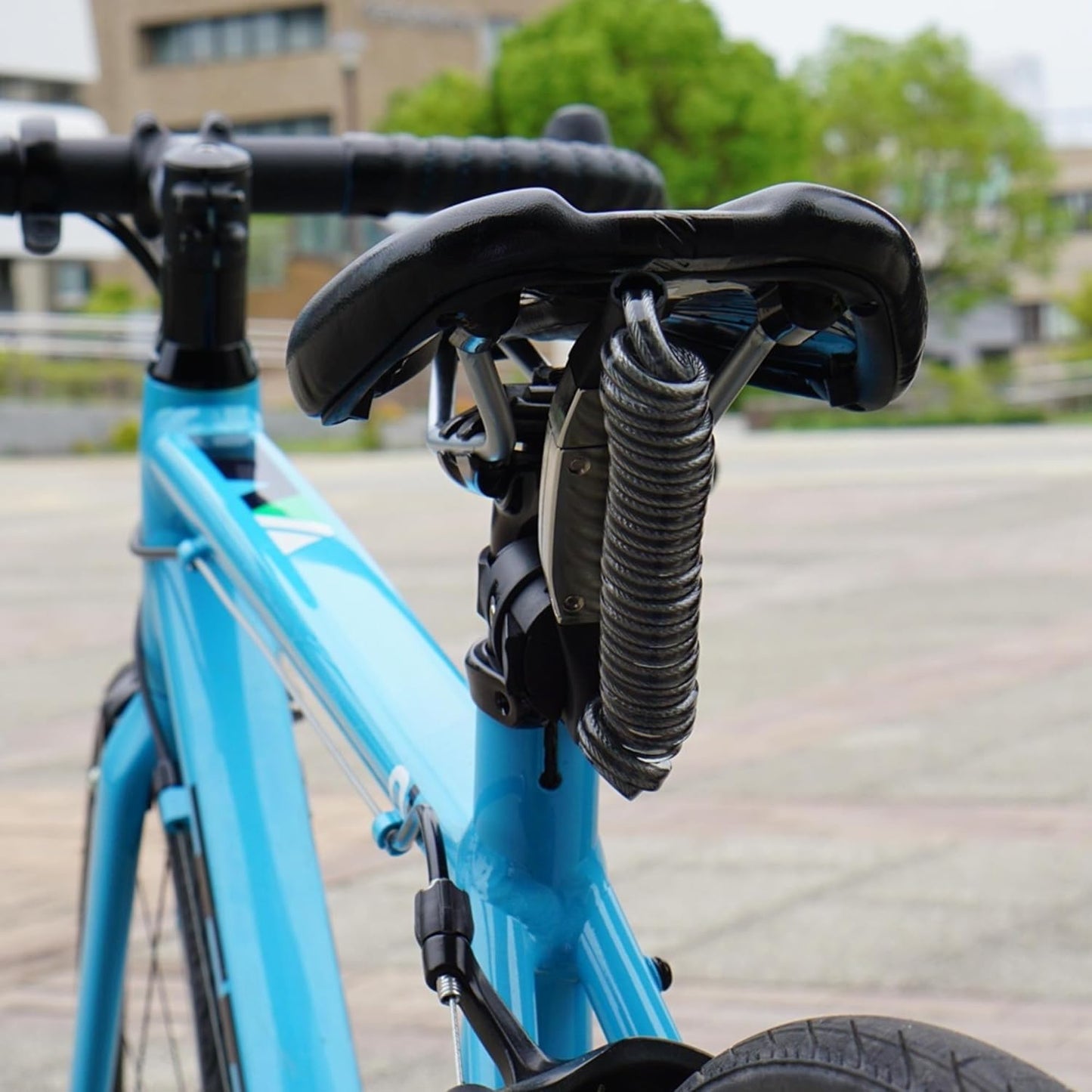 K3-BIRO Bike Lock Cable with 4mm Double Wire 4ft Black, Anti-Theft 3-Digit Resettable Combination Cable Lock with Under-Saddle Mounting Bracket