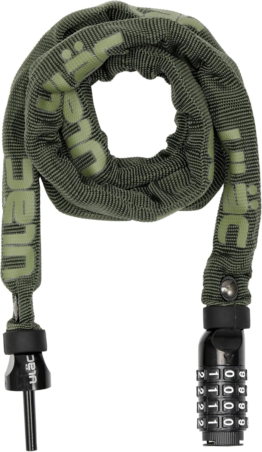 52ND Street Neo Chain Lock Combo, Resettable 4-Digit Combination Anti-Theft Bicycle Lock (Black)