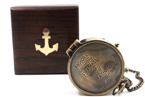 OCEAN REPLICAS I am Your Anchor, Faithful, Strength Engraved Compass, Confirmation Gift Ideas, Baptism Gifts.