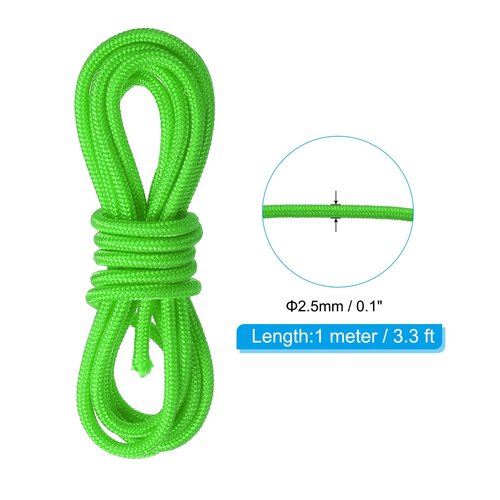 PATIKIL Archery D Loop Rope 3.3 FT, Bow D Loop String Release Material Nock Wire Nocking Loop Buckle Ring for Compound Bowstring, Bright Green