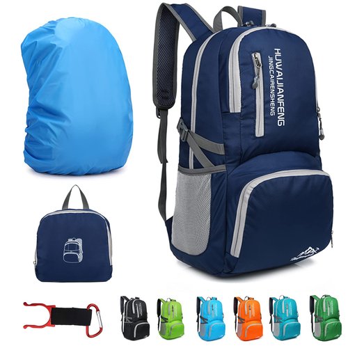Hiking Backpack,30l sporty lightweight folding waterproof ultralight backpack for outdoor camping picnic hiking running bag with waterproof rain