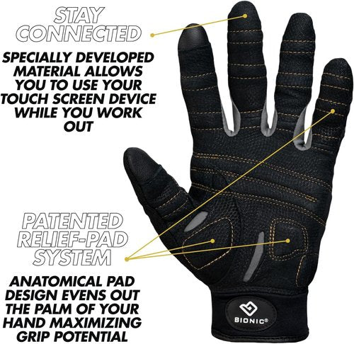 Bionic Women's Beastmode Full Finger Gym Workout Gloves