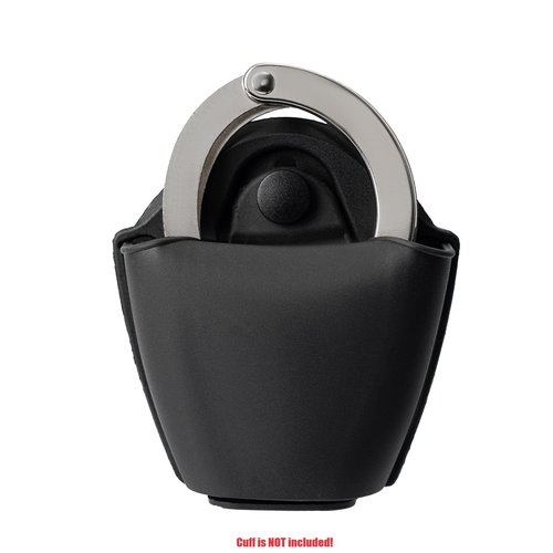 TACNEX Open Top Handcuff Case Quick Release Cuff Holster fit Standard Chain & Hinged Handcuff Holder Polymer Sheath Keeper for Law Enforcement Police Prison/Correctional Officer Belt Clip