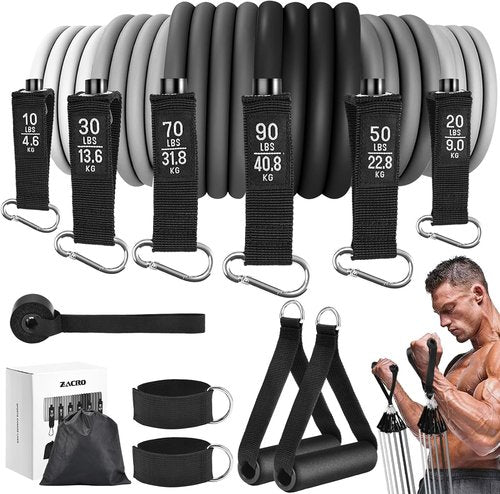 Zacro 6 Resistance Levels Pull Up Assistance Bands and 270 LBS Heavy Exercise Bands
