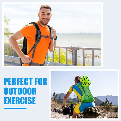 Cunno 3 Pcs Hydration Backpack with 3 Pcs 2l Water Bladder Water Backpack Hydration Pack for Camping Hiking Cycling Running Climbing Biking(Black, Blue, Green)