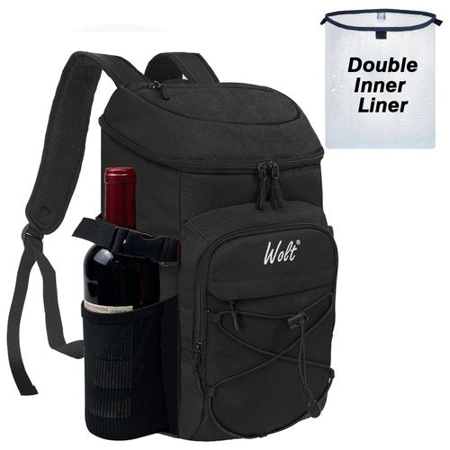 WOLT Cooler Backpack,24 Cans Insulated Backpack Cooler Leakproof,Lightweight Soft Cooler Bag,Camping Cooler,Large Capacity Beach Cooler,Waterproof Travel Lunch Backpack for Hiking