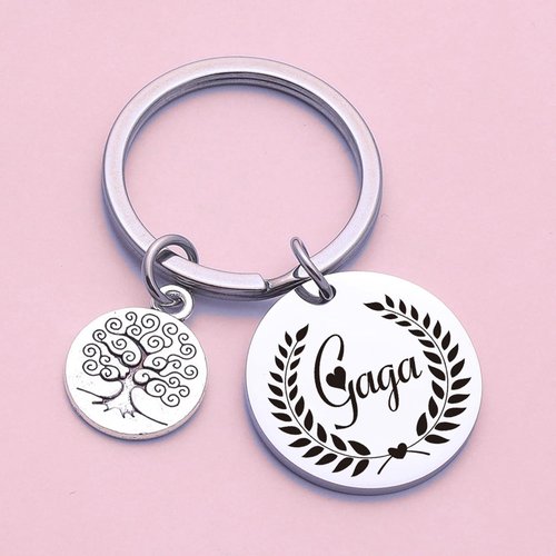 DZOSW Gaga Gift For Grandma Gifts Best Gaga Ever Keychain Grandma Birthday Keychain Granny Jewelry Gigi Gifts Nana Gift Grandmother Jewelry