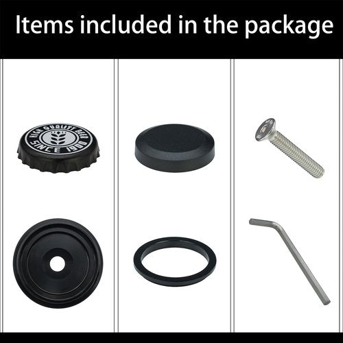 Thinvik Bike Mount for Airtag Hidding Inside Headset Top Cap - Fit Headset Tube Diameter of 31.8mm - Anti Theft - GPS Bicycle Tracker Accessories