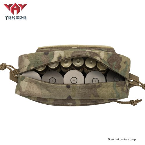 YAKEDA Tactical Chest Mini Rig Vest/Training Mini Rig Adjustable & Detachable with Wing Pouch, Dangler Pouch (MC)