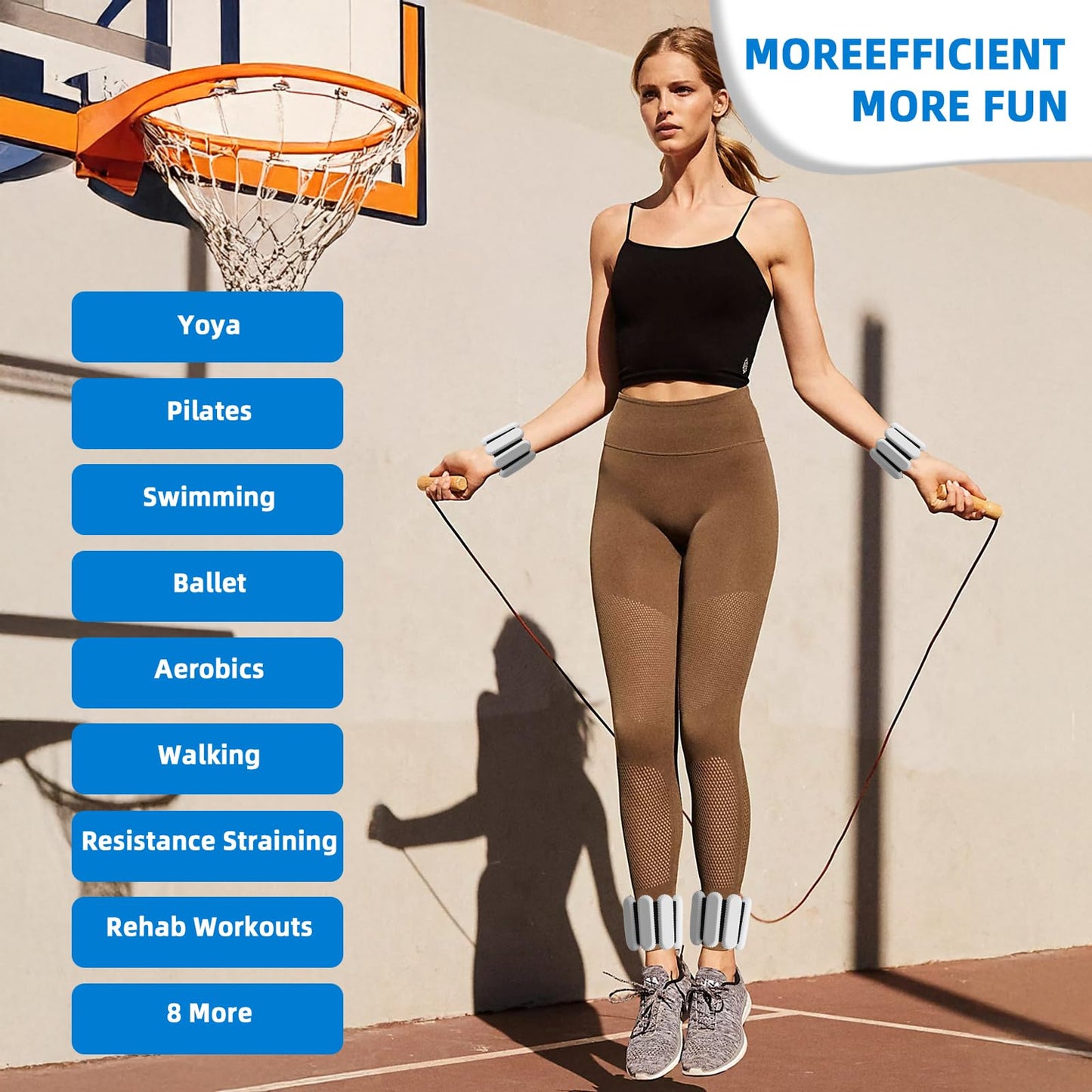 Ankle Weights for Women and Men, Adjustable Wrist Weighted Training Bracelet for Home Gym Workout, Strength Training Walkin Running, Foot weights for exercise, （1 LB each, Grey）2pc on Set