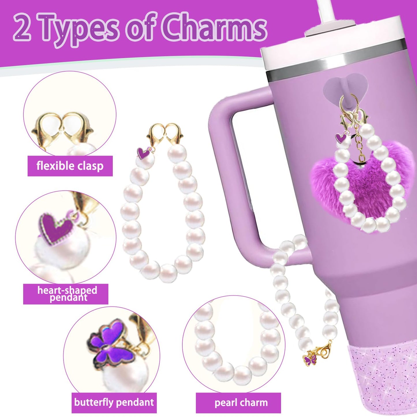 Accessories for Stanley Cup Water Bottle Siliocne Boot Keychain Charms for Stanley Cup 41oz Tumbler