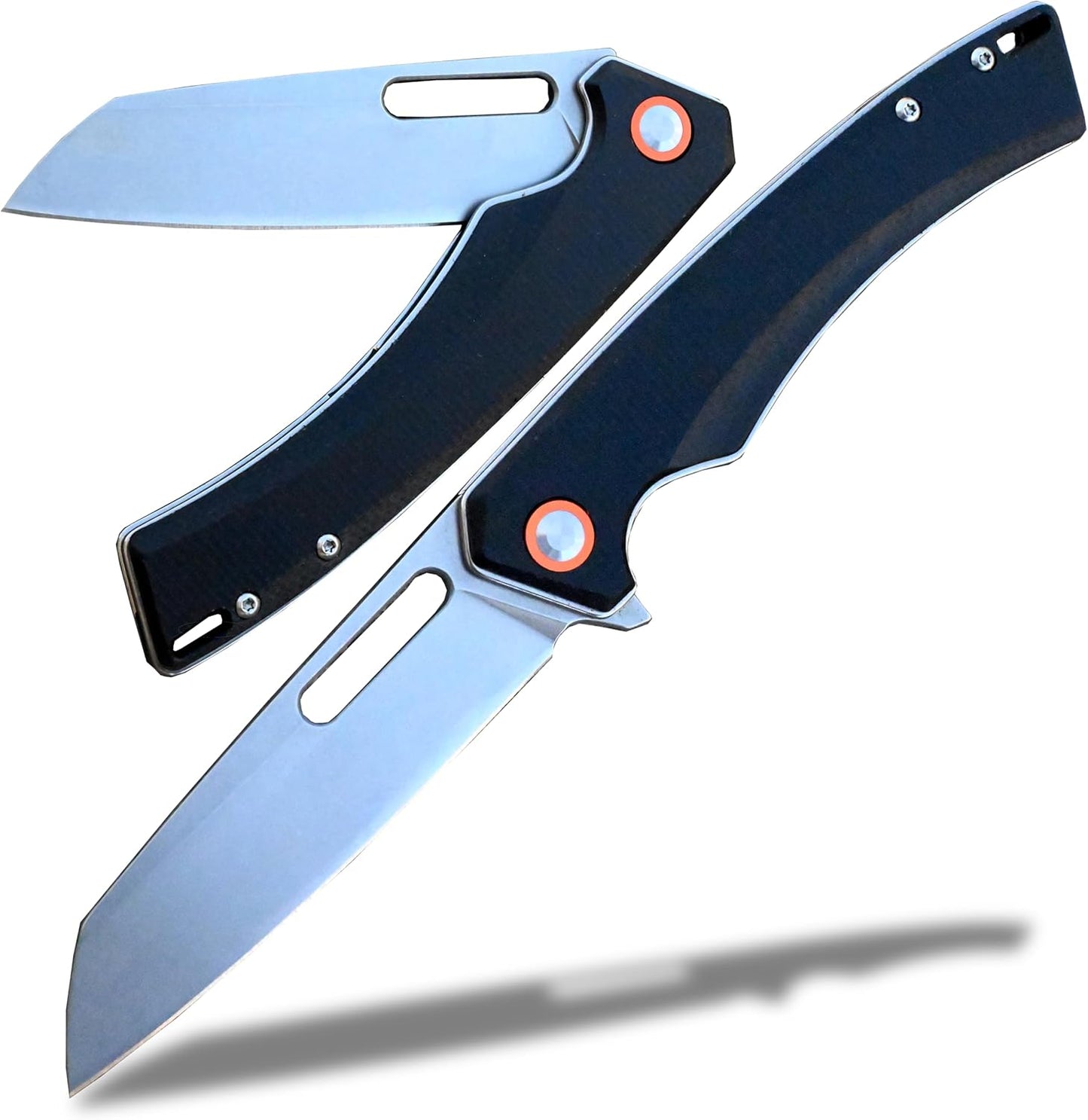 YAK & YETI Black Micarta Handle Folding Knife- Everyday Carry Knife for Men and Women - Indoor or Outdoor-Camping and Hunting knife-D2 steel Blade knives