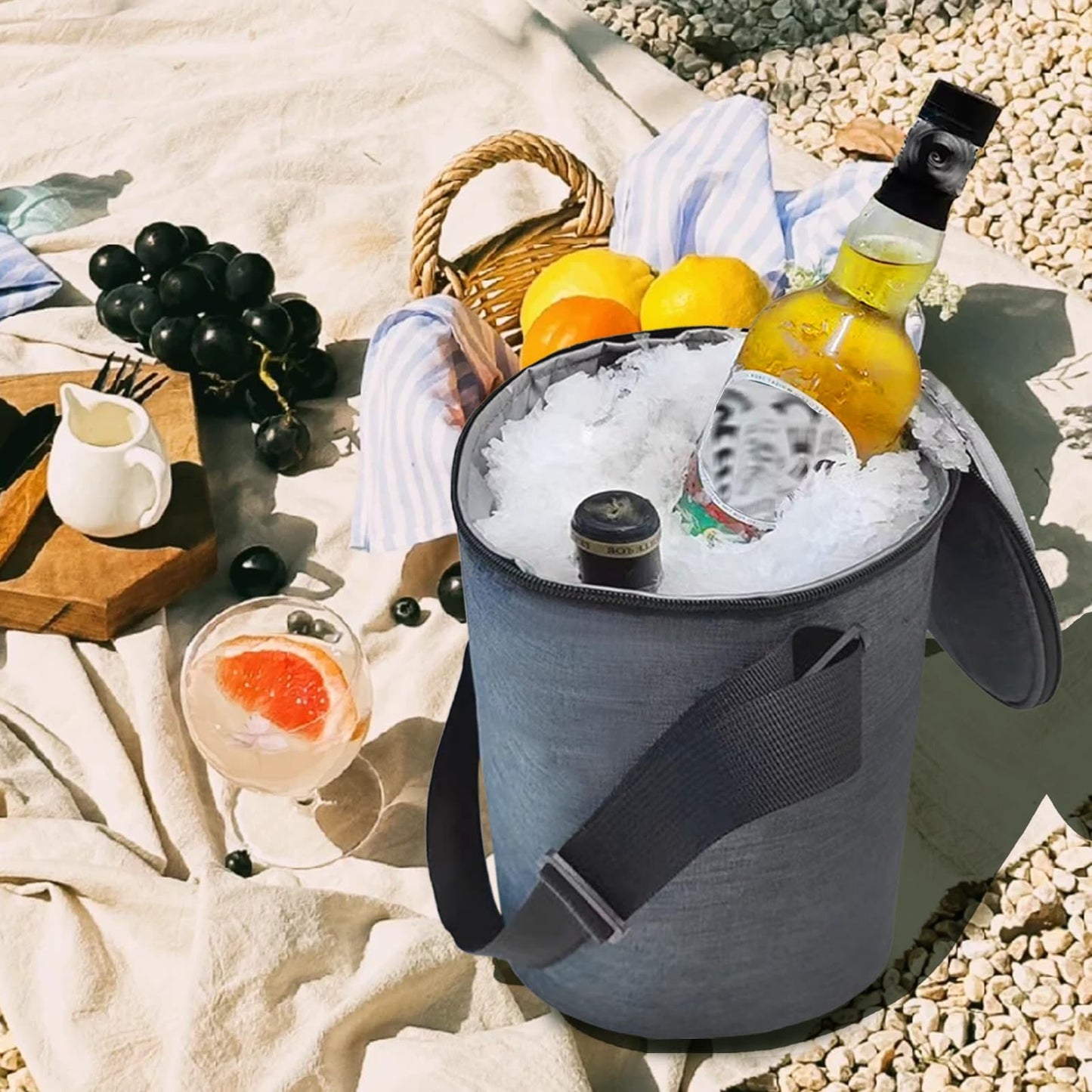 All-in-One Party Cooler Bag with Folding Design and Insulated Compartments -GETTOONE Ideal for Tailgating and Outdoor Events! (7.8 * 12.5 INCH)