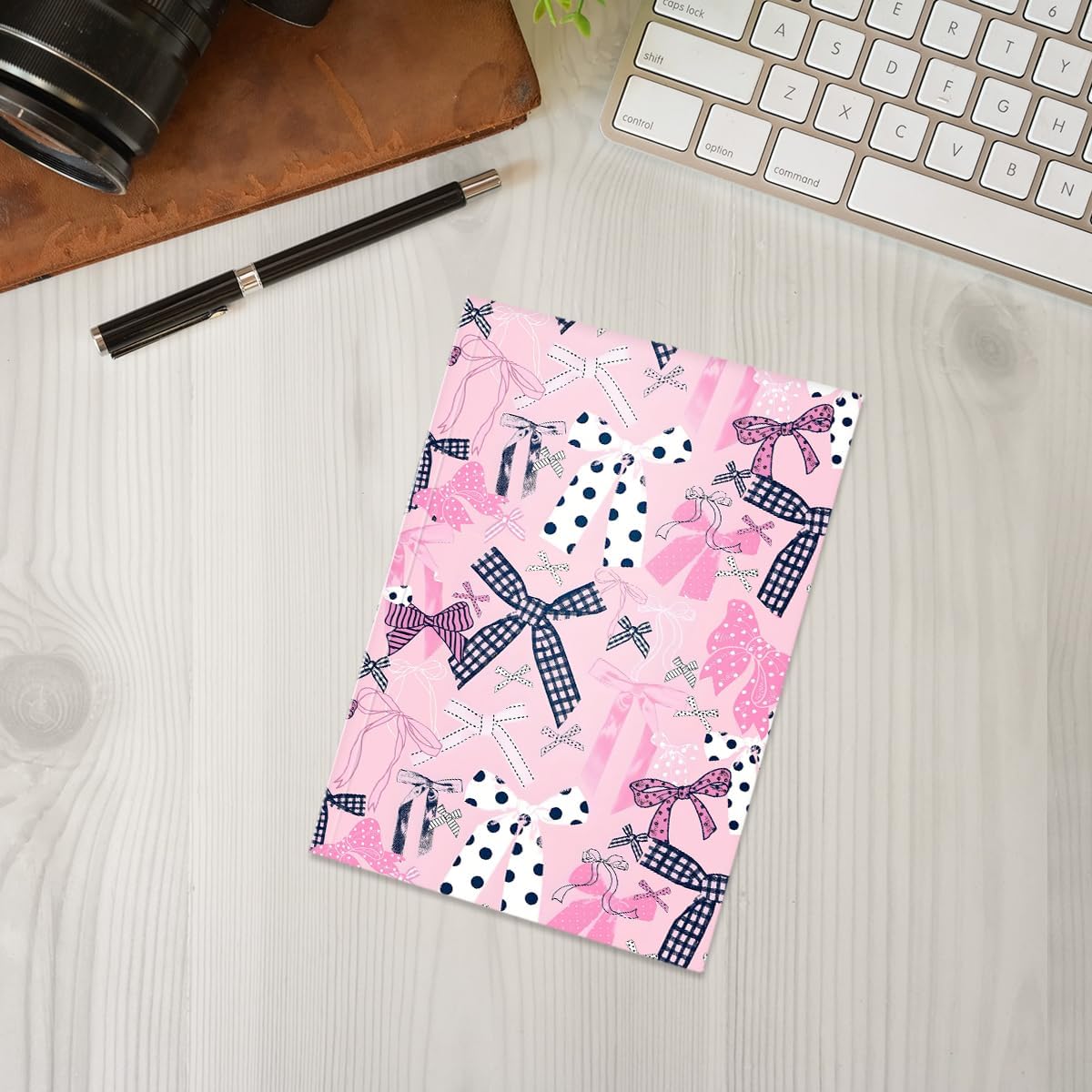 Pink Bow Notebook Journal, A5 Journal Notebook for Office Note Taking, 8.3 x 5.8 inch Writing Diary Subject Notebooks Planner, Travel Journaling-11