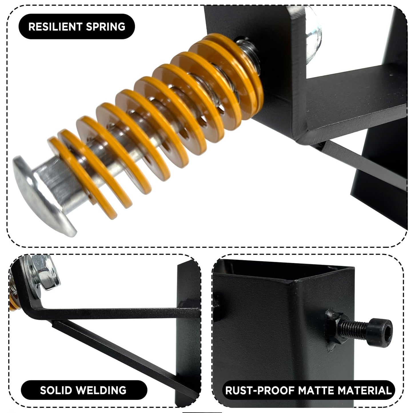 ATFLBOX 2x4 AR500 Steel Gong Target Hanger, Target Mount Bracket for IDPA/IPSC Torso Silhouette Metal Targets (2 Pack)