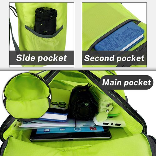 WisePoint Hiking Backpack, Water-repellent Outdoor Backpack Camping Backpack for Men Women, Hiking Daypack Foldable Backpack (blue)