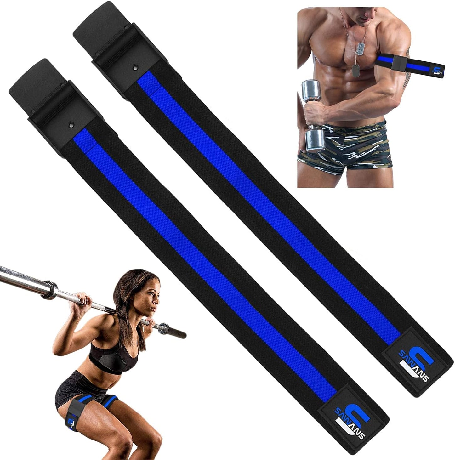 Exercise Obstruction Bands Blood Flow Resistance Bands Fitness Specially Muscle Growth Designed Pairs