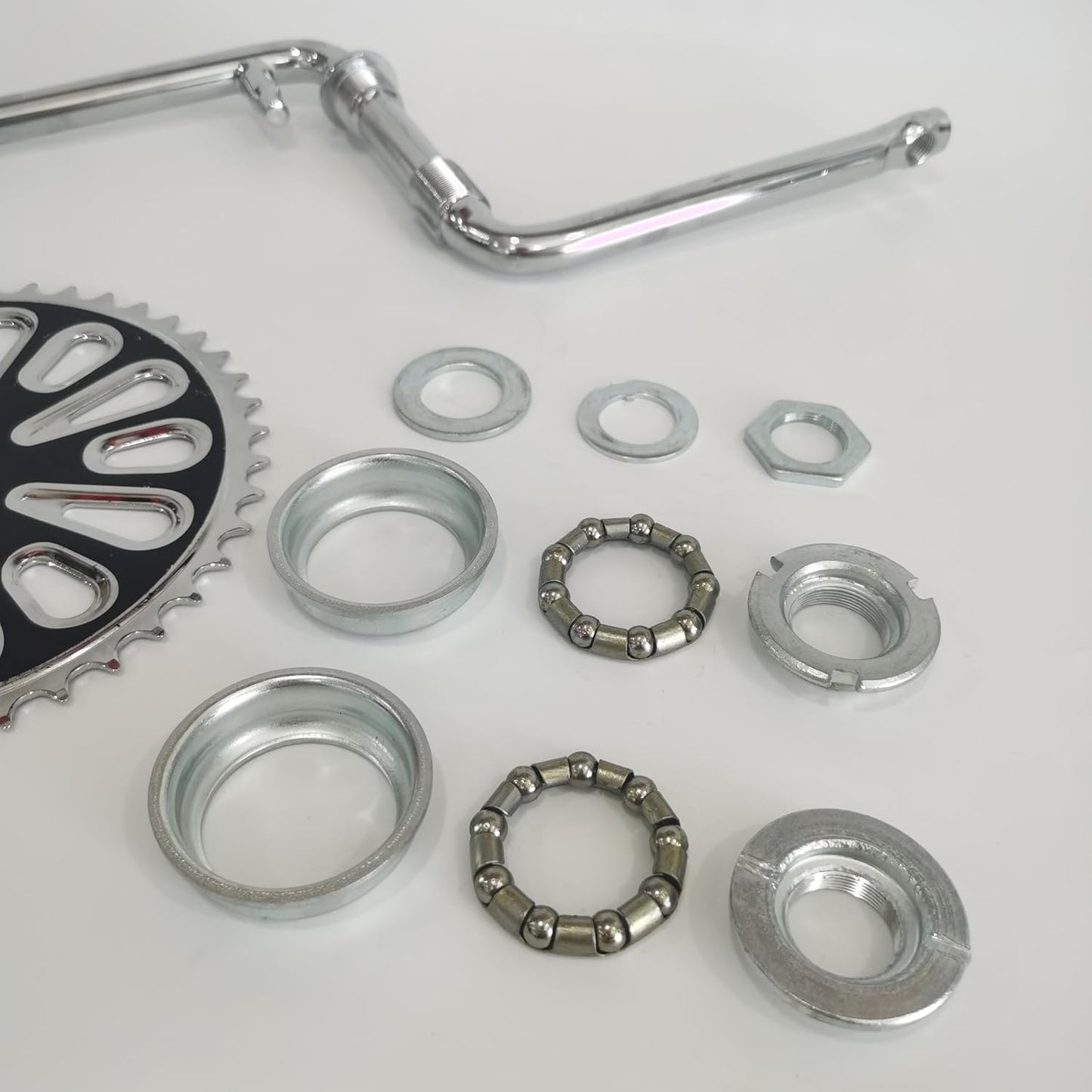 2”Cup Wide Pedal Crank Kit, One-Piece Crank, for 2- Stroke Motor,Gas Motorized Bicycle 48cc/66cc/80cc