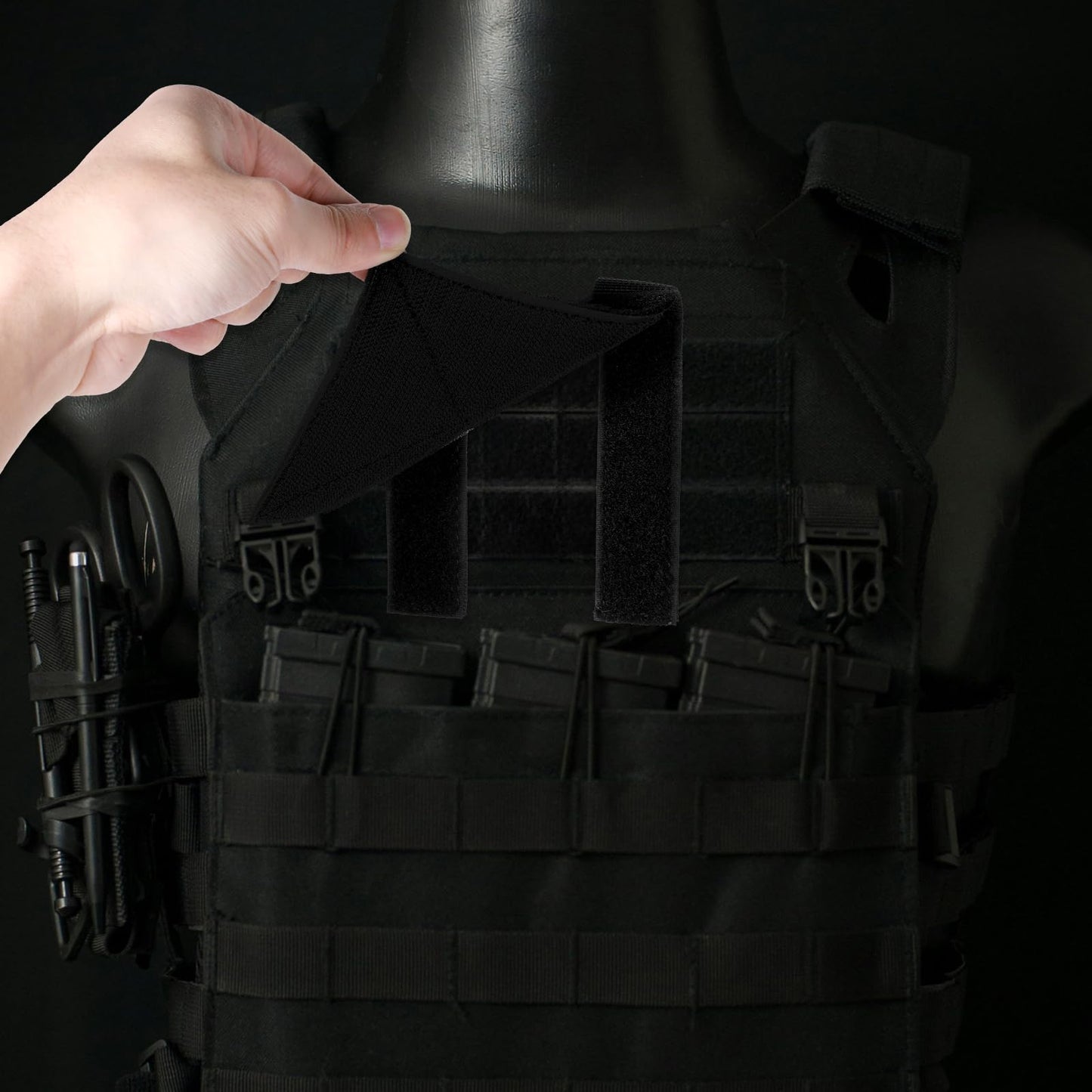 4pcs 4'' X 4'' Badges Tactical Moller Hook and Loop Moller Panel, Moller Patch Panel Hook&Loop for Patch Display Board