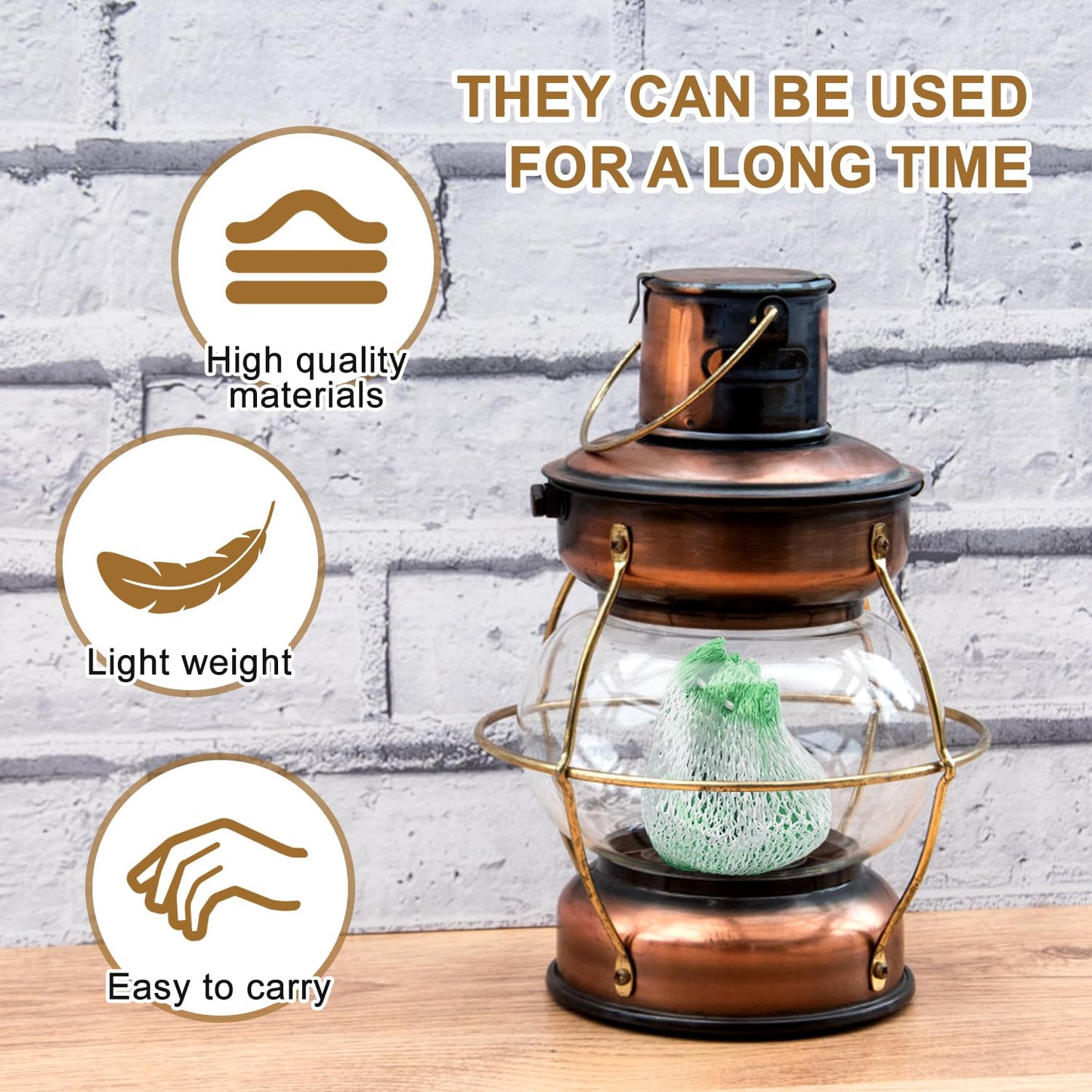 50PCS Propane Lantern Mantles String Tie Lantern Mantles Lantern Cover U-Shape Gas Lamp Mantles for Outdoor Camping Lantern, 7.5 × 10cm