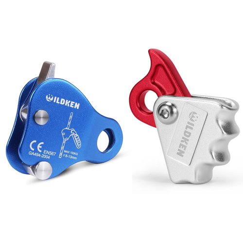 WILDKEN Climbing Ascender Fall Protection Belay Device Climbing Rope Grab for Rock Climbing Mountaineering Tree Arborist Expedition Caving Rescue Aerial Work