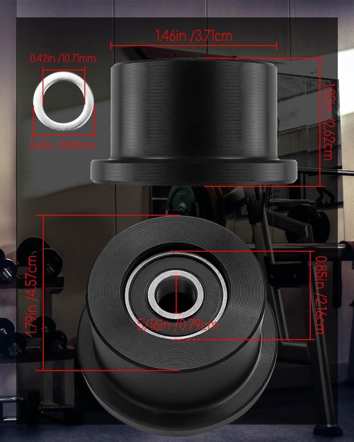 Upgrade Machined Wheels Rollers Fit for Total Gym 1000 Achiever Force Gold Max Platinum Platinum Plus Pro Supra Supreme Ultima Ultra XLI, Rollers Replacement Set 4 Pack