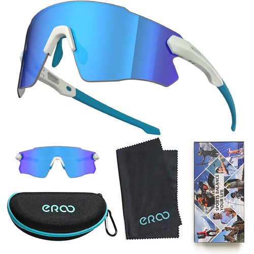 ER00 115 Wrap Around Small Sport Frameless Sunglasses for Teens Women Youth Cycling Baseball Running