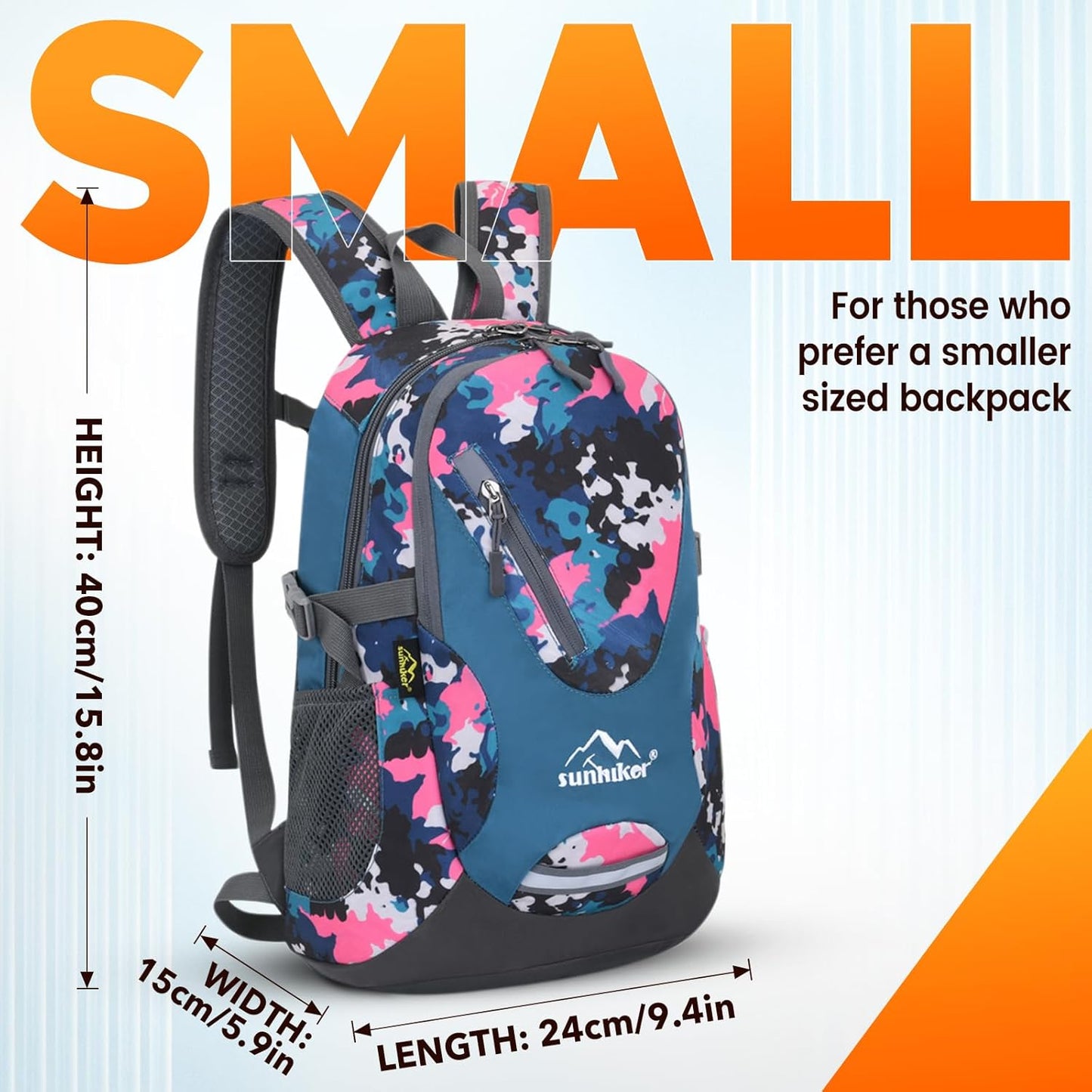 sunhiker Cycling Hiking Backpack Water Resistant Travel Backpack Lightweight SMALL Daypack M0714