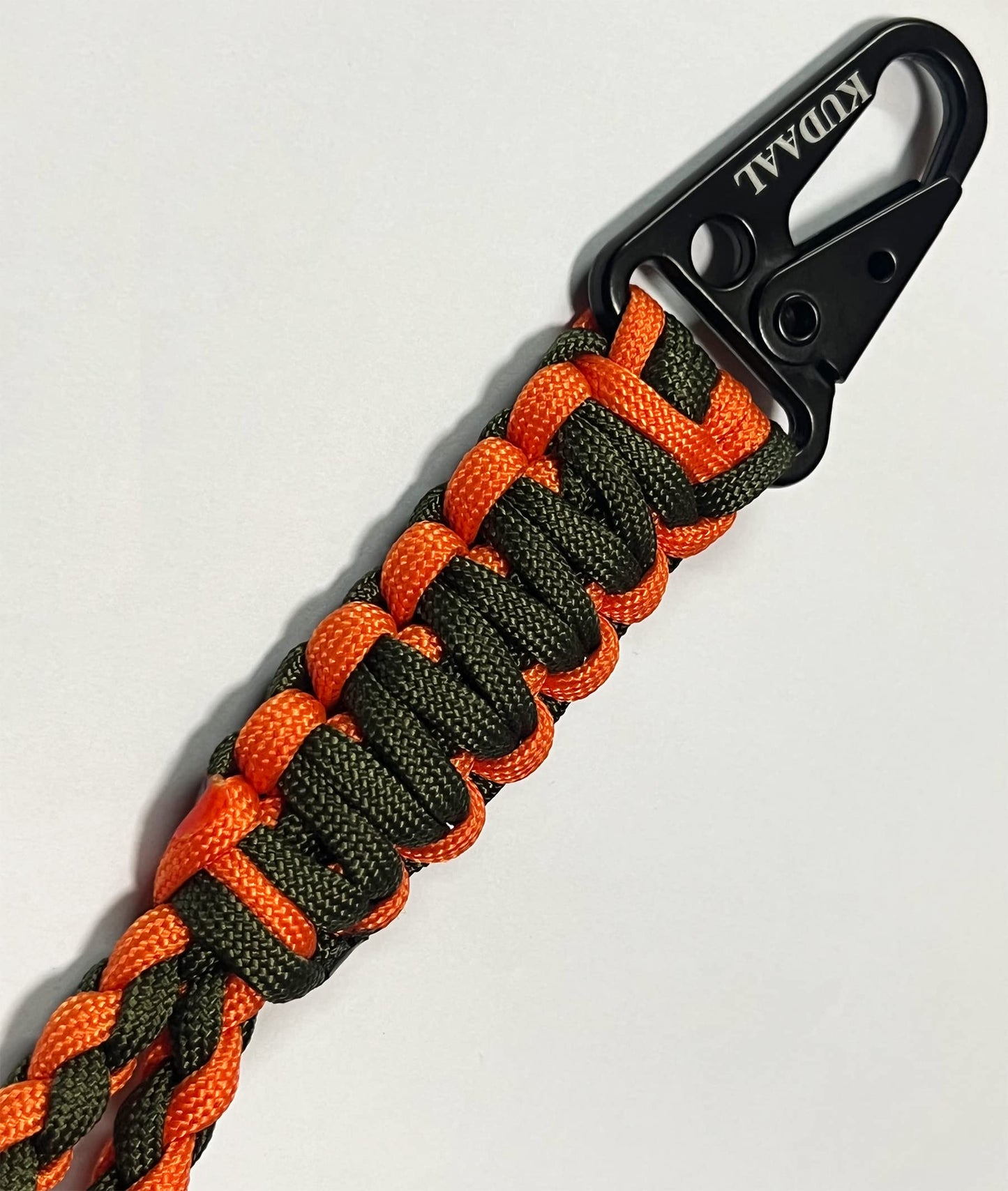 KUDAAL Paracord Lanyard Keychain (Orange, Green) - Heavy Duty for Outdoor Enthusiasts, Everyday Users