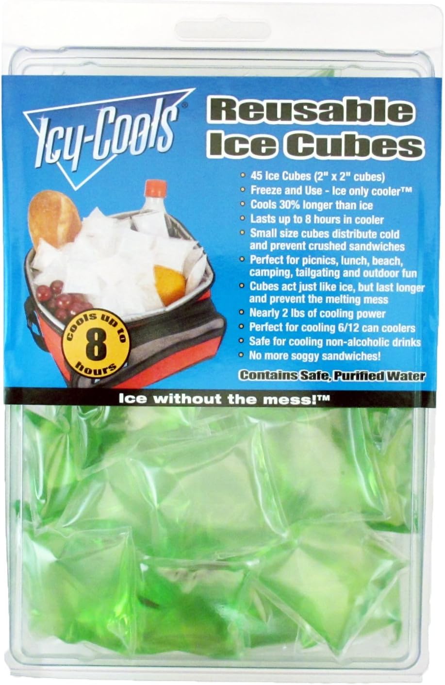 Reusable Purple Ice Cubes – 135 Mess-Free Non-Melting Ice Alternatives for Drinks & Coolers