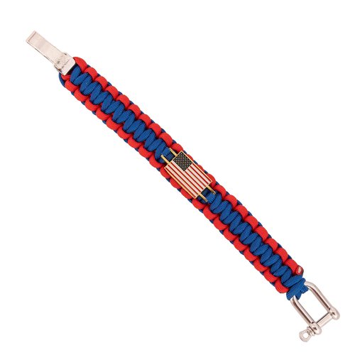 Desert Cactus United States of America Flag Paracord Bracelet USA - Adjustable Size (Paracord)
